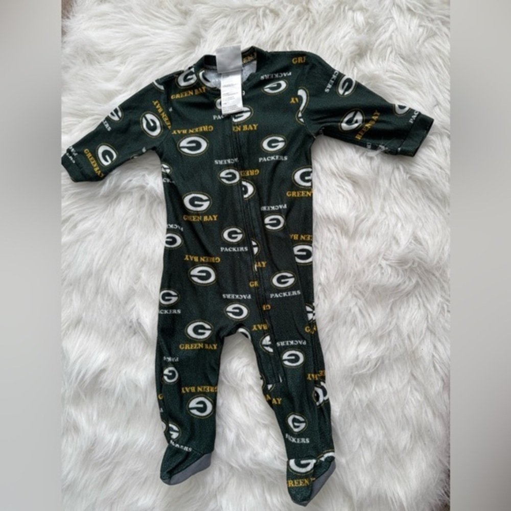 NFL Green Bay Packers Kids Footie Pajamas - Green and Gold